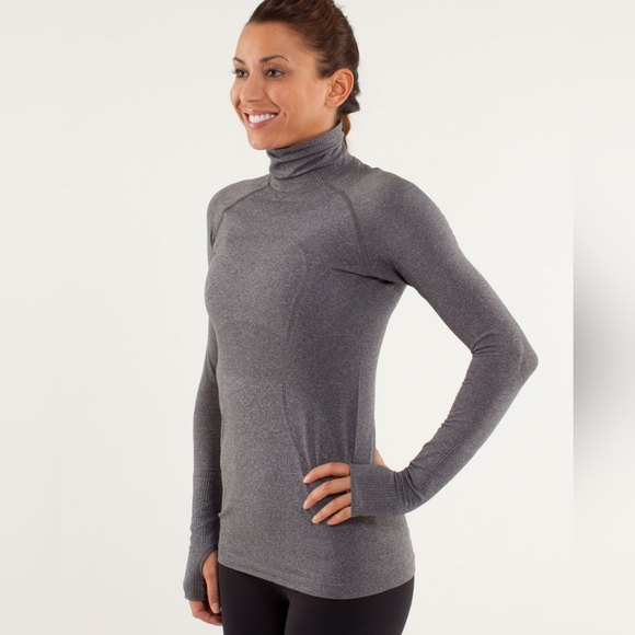 Lululemon Turtleneck Swiftly Long Sleeve Gray - Picture 1 of 7